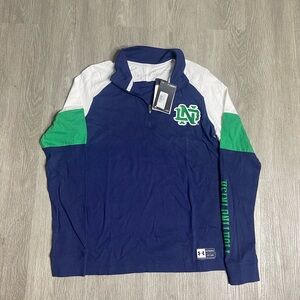 Notre Dame Under Armour Game day Collection Pullover Womens Size Medium Blue